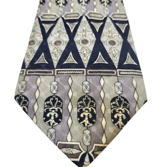 Daneile De Fasson Large Print Paisley Necktie - Picture 2 of 3